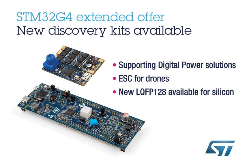 New Discovery Kits and Firmware from STMicroelectronics Kickstart STM32G4 Digital-Power and Motor-Control Projects